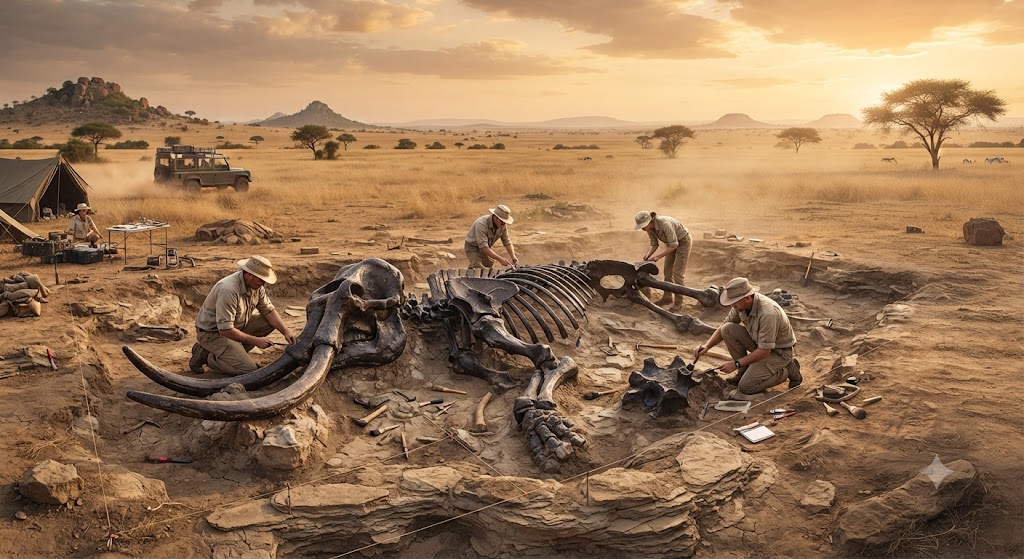 Fóssil de Mastodontes