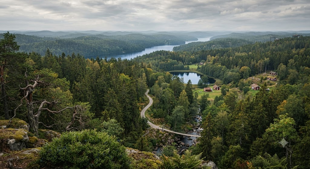 Floresta Kolmården na Suécia 