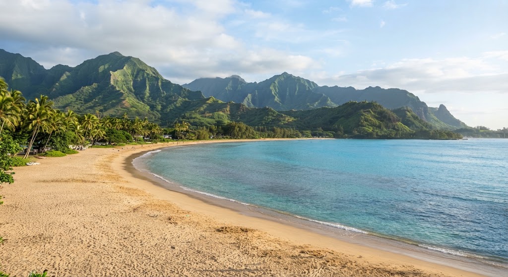 Praia de Hanalei Bay Havaí