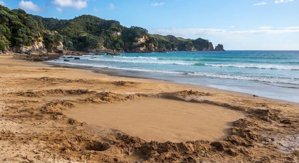 Praia da Água Quente-Nova Zelândia